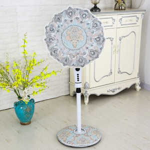 Stojanový kryt na elektrický ventilátor, čipkovaný žakárový prachotesný kryt na elektrický ventilátor s priemerom 45-50 cm