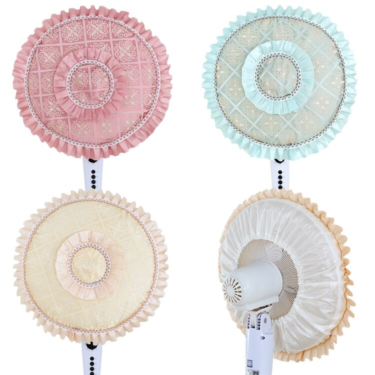 Stojanový kryt na elektrický ventilátor, čipkovaný žakárový prachotesný kryt na elektrický ventilátor s priemerom 45-50 cm