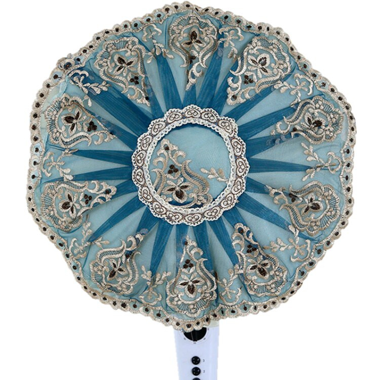 Stojanový kryt na elektrický ventilátor, čipkovaný žakárový prachotesný kryt na elektrický ventilátor s priemerom 45-50 cm