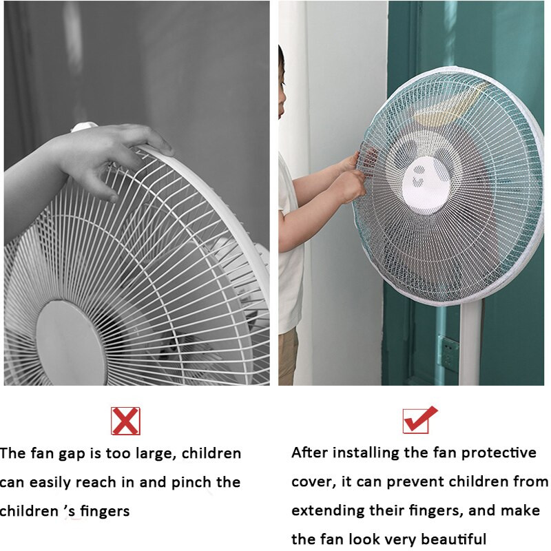 Ochranný kryt na elektrický ventilátor s kreslenými postavičkami, detský ochranný kryt proti zovretiu ventilátora, detský ochranný sieťový kryt proti rušeniu