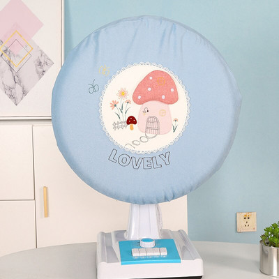 Roztomilý kreslený univerzálny elektrický ventilátor, kryt proti prachu s priemerom 48 cm, sieťové kryty ventilátorov, vodotesný prachotesný kryt ventilátora na podlahu