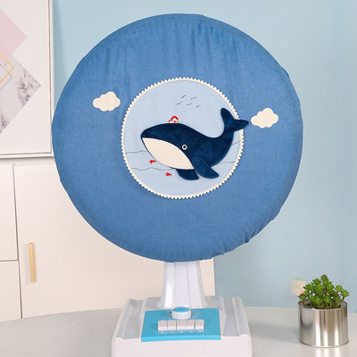 Roztomilý kreslený univerzálny elektrický ventilátor, kryt proti prachu s priemerom 48 cm, sieťové kryty ventilátorov, vodotesný prachotesný kryt ventilátora na podlahu