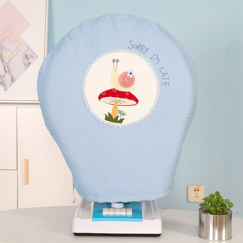 Roztomilý kreslený univerzálny elektrický ventilátor, kryt proti prachu s priemerom 48 cm, sieťové kryty ventilátorov, vodotesný prachotesný kryt ventilátora na podlahu