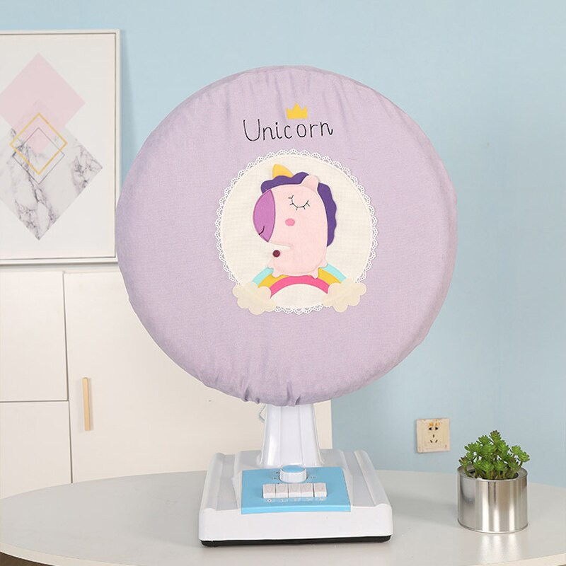 Roztomilý kreslený univerzálny elektrický ventilátor, kryt proti prachu s priemerom 48 cm, sieťové kryty ventilátorov, vodotesný prachotesný kryt ventilátora na podlahu