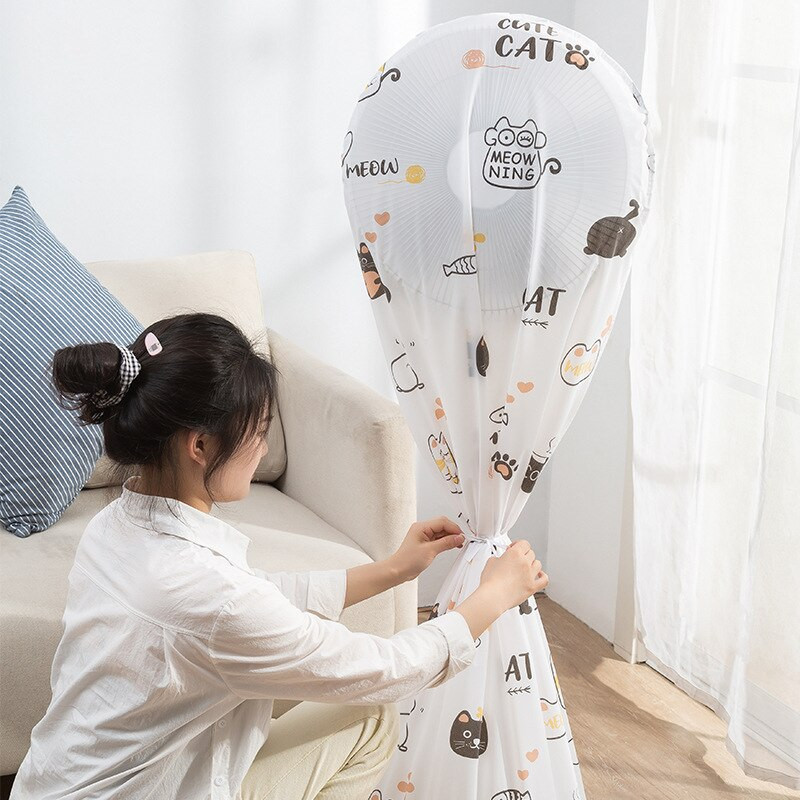 PEVA Vodotesný a prachotesný kryt na elektrický ventilátor, ochranný kryt pre domácnosť, vertikálny ventilátor