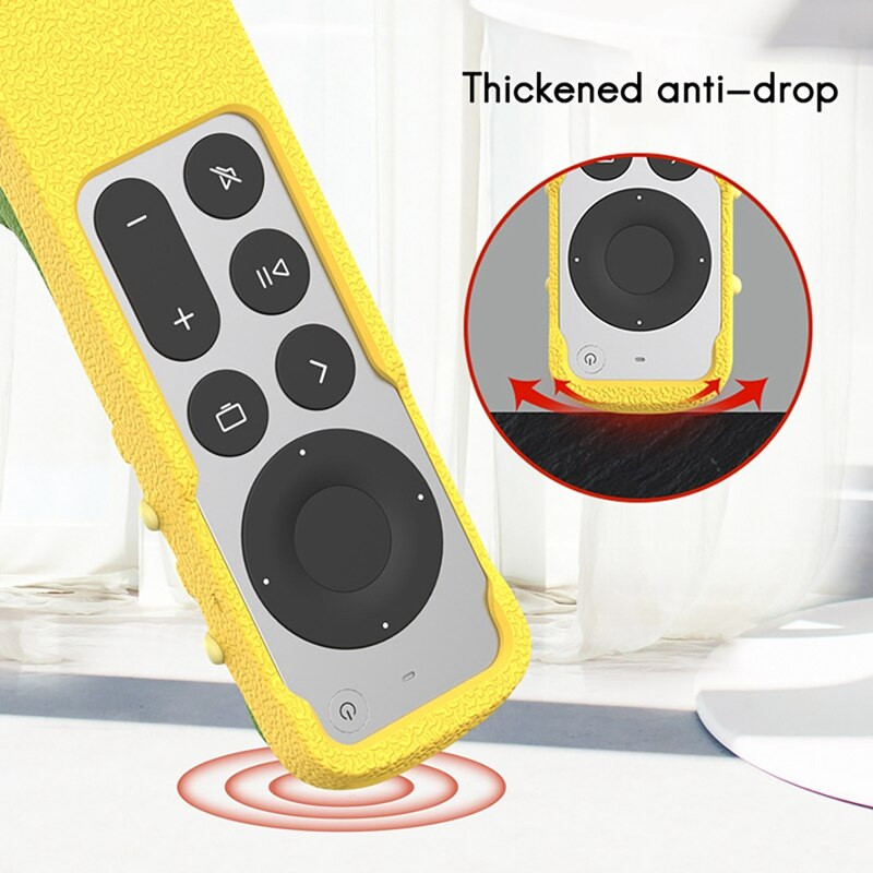 SIKAI CASE Zaštitna maska za Apple TV 4K 2017 Daljinski upravljač Anti-Drop Silikonska maska TV5 Kompatibilna za Airtagove