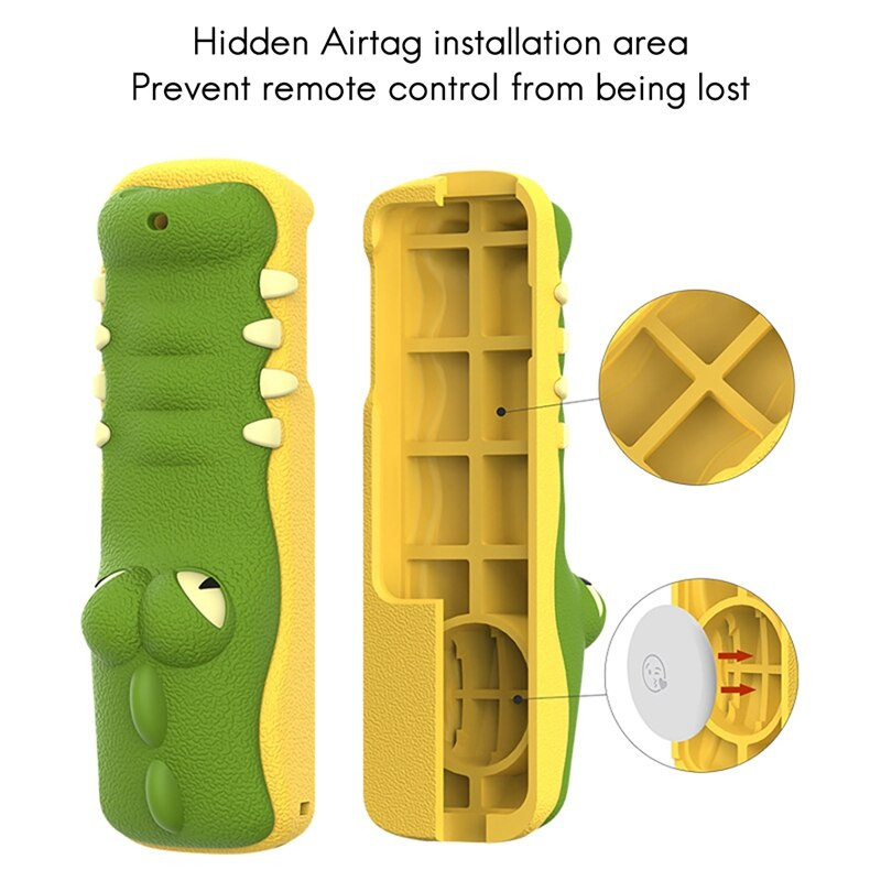 SIKAI CASE Zaštitna maska za Apple TV 4K 2017 Daljinski upravljač Anti-Drop Silikonska maska TV5 Kompatibilna za Airtagove