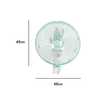 Предпазител на капака на електрически вентилатор Карикатурен печат Auti-щипка Кръгъл прахов капак, влагоустойчив капак за пиедестал Миеща се защитна защита