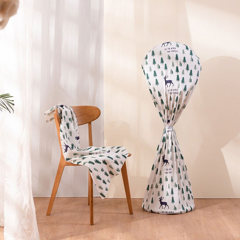 Kryt na elektrický ventilátor z bavlny a ľanu v severskej farbe, univerzálny, stojaci, vertikálny, odolný voči prachu