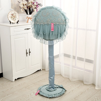 Stojan na elektrický ventilátor s priemerom 45-50 cm, sada dekoratívnych čipkovaných prachotesných krytov na elektrický ventilátor