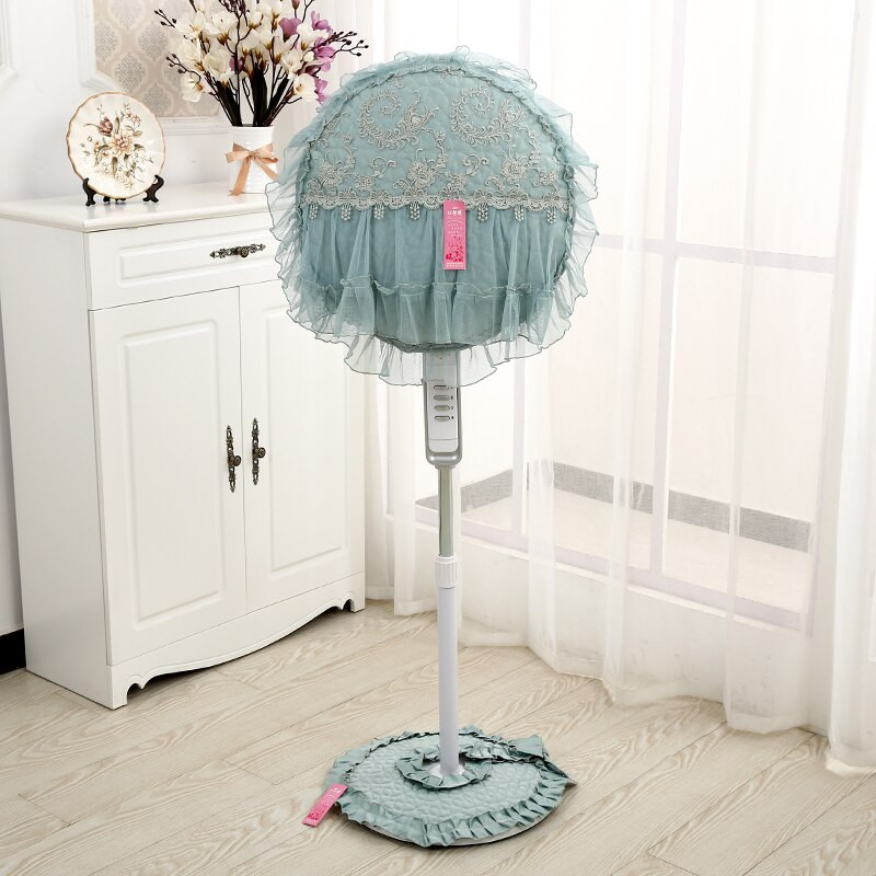 Stojan na elektrický ventilátor s priemerom 45-50 cm, sada dekoratívnych čipkovaných prachotesných krytov na elektrický ventilátor