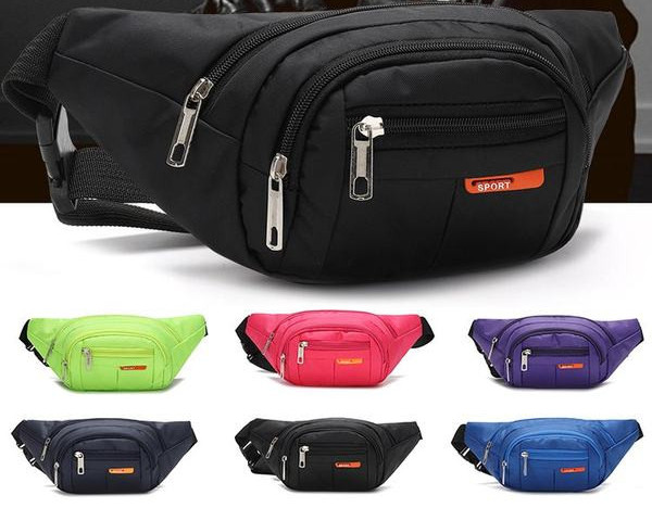 Malá textilná ľadvinka so zipsom