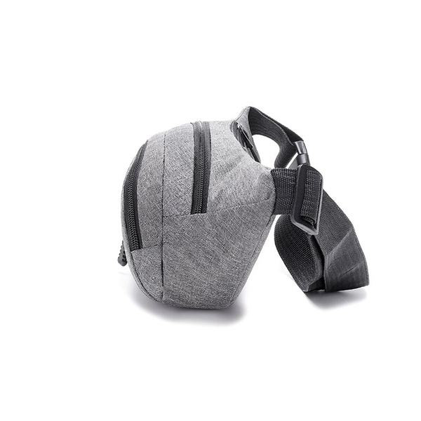 Jednobojna muška tekstilna torba oko struka s patentnim zatvaračem