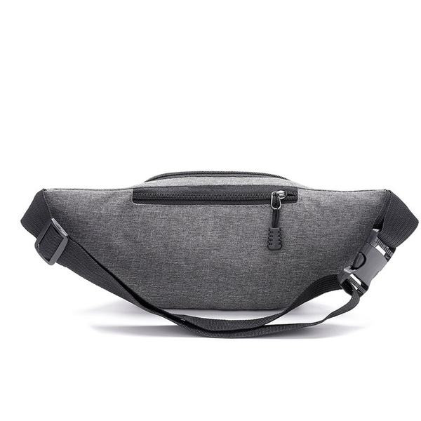 Jednobojna muška tekstilna torba oko struka s patentnim zatvaračem