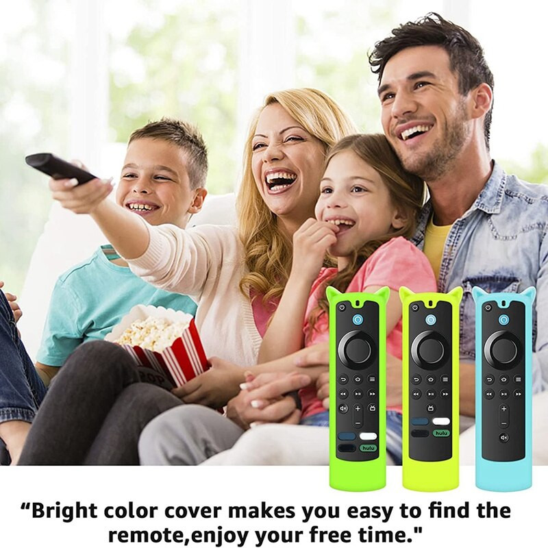Balenie 3 krytov diaľkových ovládačov pre streamovacie mediálne zariadenia, silikónové puzdro na diaľkový ovládač TV Stick kompatibilné s Fire TV Stick Lite