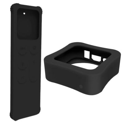 Калъф за дистанционно управление и защитен калъф за TV Box за Apple TV 4K 5Th / 4Th - [Противохлъзгащ] Удароустойчив силиконов капак за Apple TV