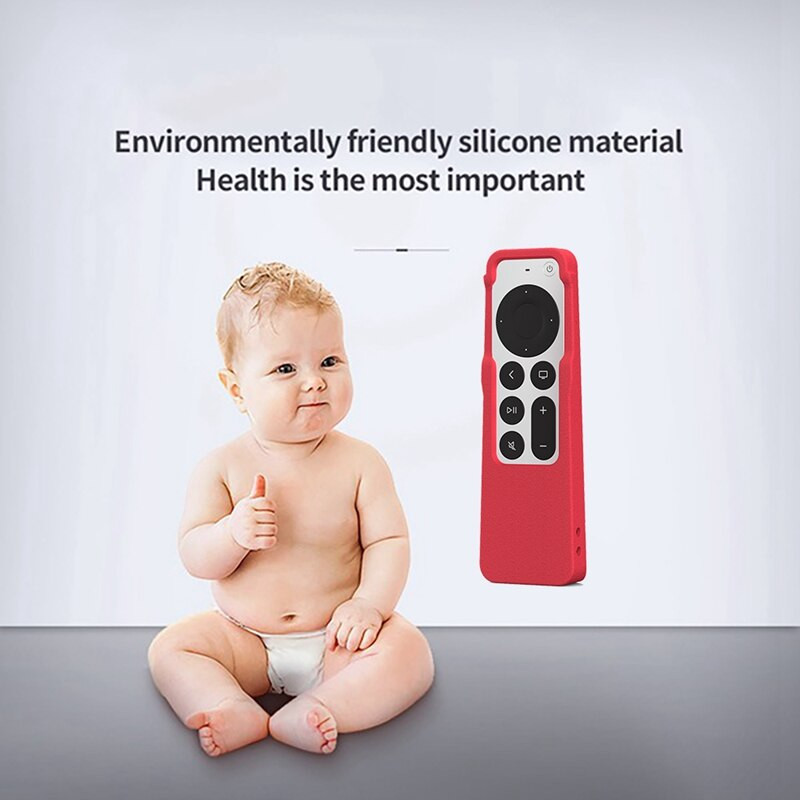 Puzdro SIKAI pre Apple TV 6. generácie 2021, ochranný kryt diaľkového ovládača TV, kompatibilný s Airtag, ochrana proti pádu