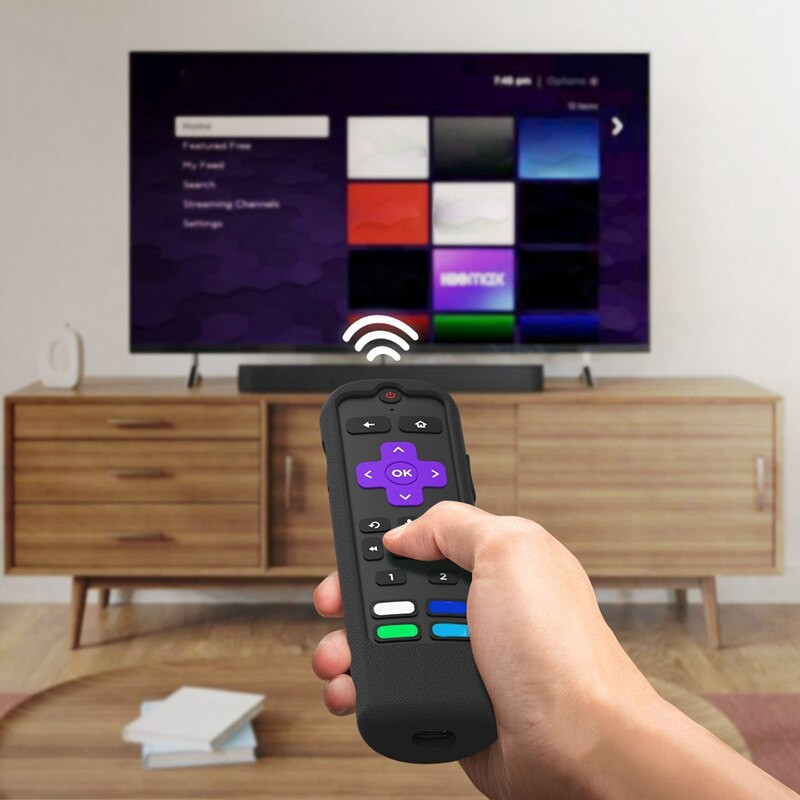 Ochranný kryt diaľkového ovládača SIKAI CASE pre diaľkový ovládač televízora ROKU U8, špeciálny silikónový kryt odolný voči pádu