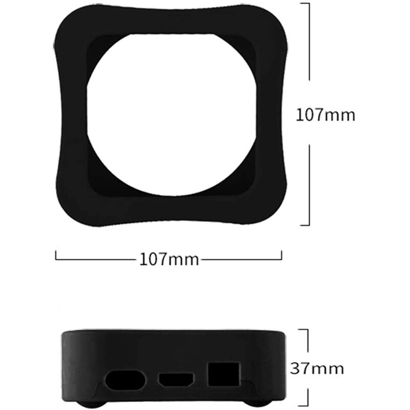 Puzdro na diaľkový ovládač a puzdro na TV box, pre Apple TV 4K 5. a 4. generácie, nárazuvzdorný silikónový kryt na diaľkový ovládač, čierno-červený