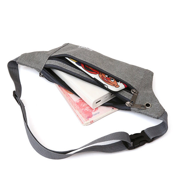 Pánska textilná taška s nápisom a zipsom