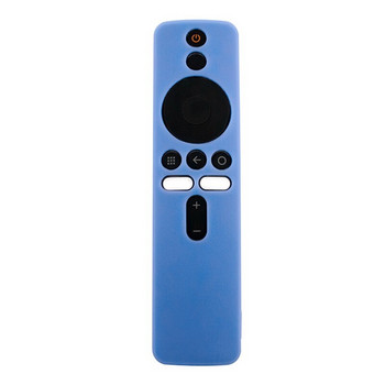 Προστατευτικό κάλυμμα 2 τεμ. Θήκη τηλεχειριστηρίου δέρματος από σιλικόνη για χειριστήριο Xiao-Mi Mi Box S Mi Box 4, κόκκινο & φωτεινό μπλε