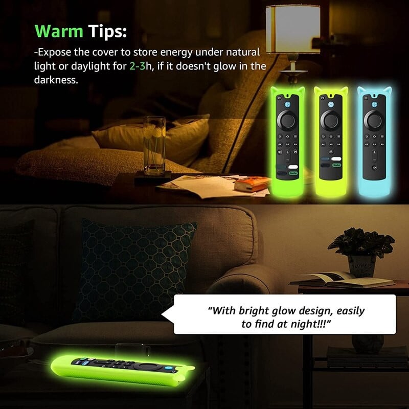 3 pakuotės nuotolinio valdymo dangteliai, skirti srautinio medijos įrenginiui, silikoninis TV Stick nuotolinio valdymo dėklas, suderinamas su „Fire TV Stick Lite“