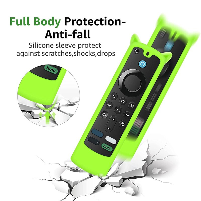 3 pakuotės nuotolinio valdymo dangteliai, skirti srautinio medijos įrenginiui, silikoninis TV Stick nuotolinio valdymo dėklas, suderinamas su „Fire TV Stick Lite“