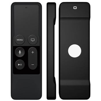 Θήκη τηλεχειριστηρίου και θήκη TV Box, για Apple TV 4K 5ης 4ης γενιάς, Αντικραδασμικό κάλυμμα τηλεχειριστηρίου σιλικόνης, μαύρο & κόκκινο