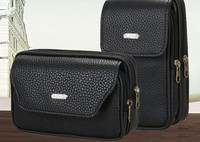 Vyriška rankinė iš eko odos, du modeliai su metaliniu elementu