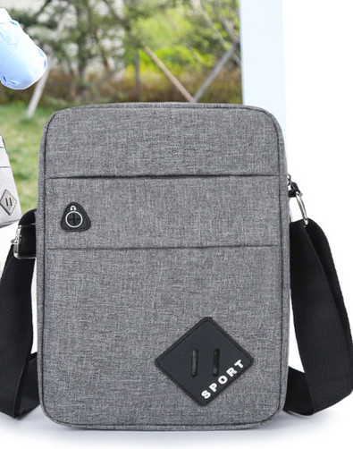 Pánska ležérna textilná taška s potlačou a zipsom