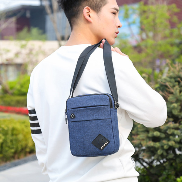 Pánska ležérna textilná taška s potlačou a zipsom