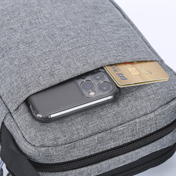 Pánska ležérna textilná taška s potlačou a zipsom