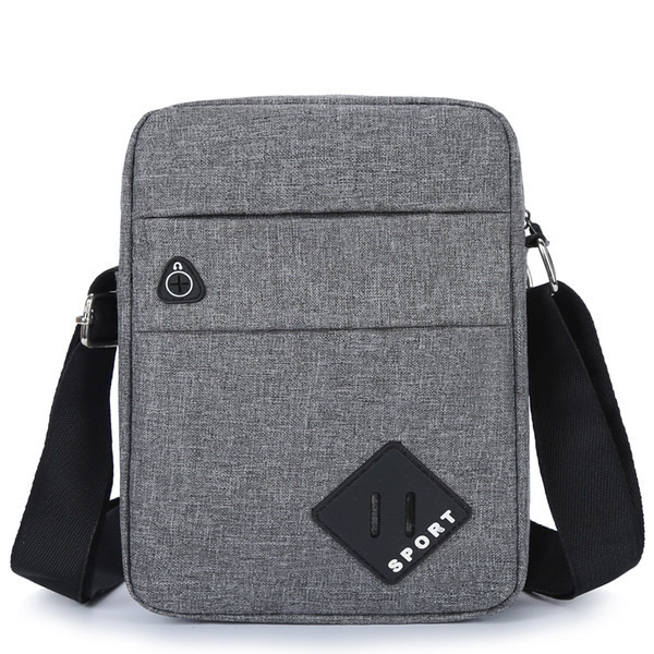 Pánska ležérna textilná taška s potlačou a zipsom