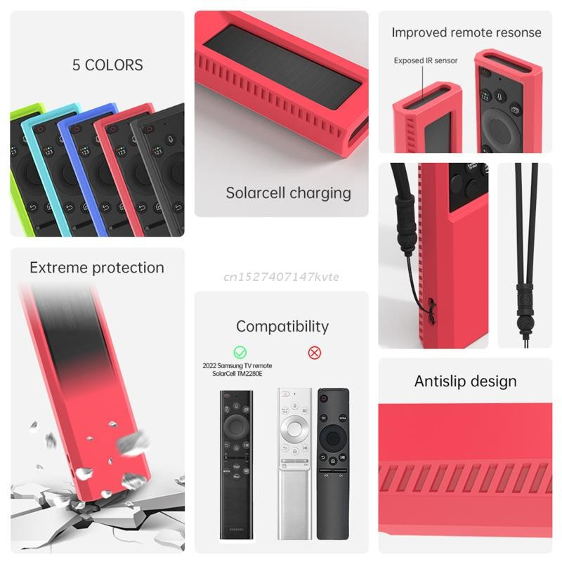 Nárazuvzdorné silikónové puzdro, vynikajúci ochranný kryt diaľkového ovládača pre BN59-01386C BN59-01386B TM2280E, kryt diaľkového ovládača televízora