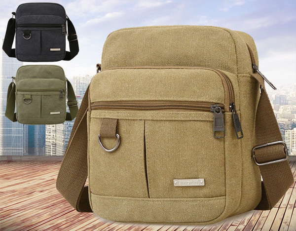 Nový model pánskej textilnej tašky štvorcového tvaru