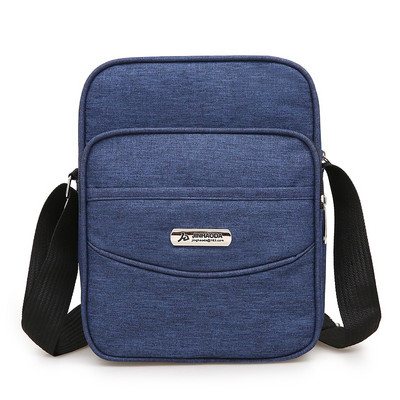 Geanta barbati din panza cu element metalic