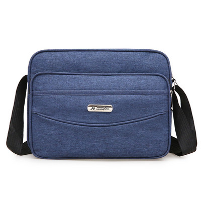 Geanta barbati din panza cu element metalic