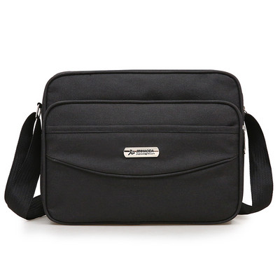 Geanta barbati din panza cu element metalic