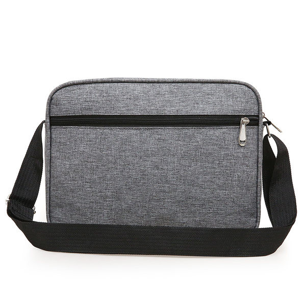 Geanta barbati din panza cu element metalic