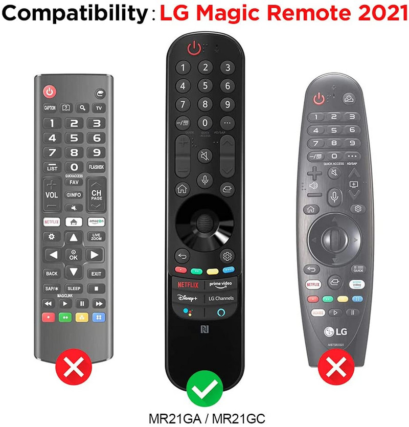 Puzdro na diaľkový ovládač LG Magic pre LG AN-MR21GA /MR21GC, kryt MR21 2021 s protišmykovým a protišmykovým ochranným silikónovým puzdrom