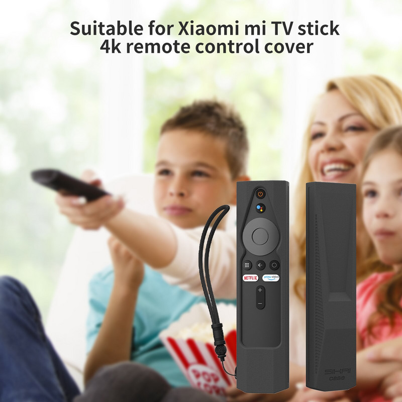 Silikónové ochranné puzdro pre diaľkové ovládanie Mi TV Stick 4k pre diaľkové ovládanie Xiaomi Smart TV, nárazuvzdorný prachotesný kryt, ochranný obal