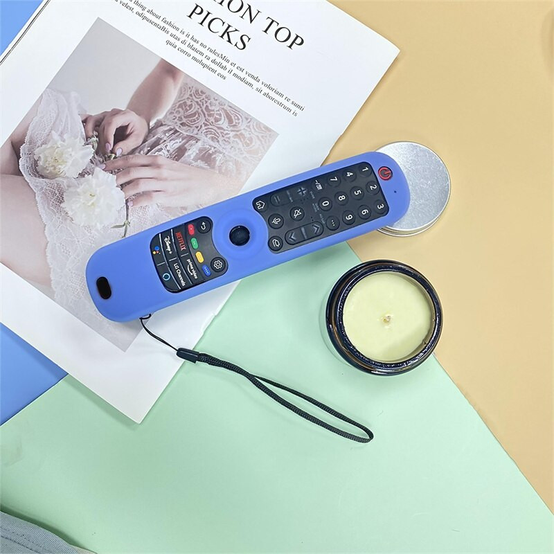 Szilikon tok LG AN-MR21GC MR21N/21GA színes, tartós távirányító védőburkolat LG Smart TV-hez, leejtésbiztos héj