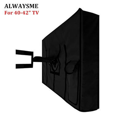 ALWAYSME lauko televizoriaus dangtelio apsauga, atspari oro sąlygoms, universali apsauga, skirta 22–70 colių LCD LED plazminių televizorių rinkiniams, dugno sandariklis