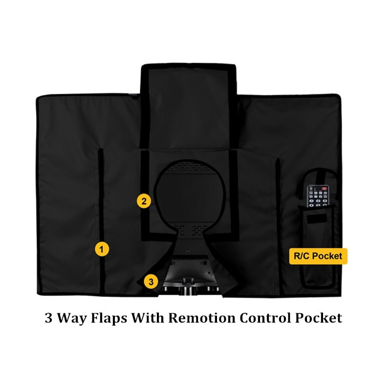 ALWAYSME lauko televizoriaus dangtelio apsauga, atspari oro sąlygoms, universali apsauga, skirta 22–70 colių LCD LED plazminių televizorių rinkiniams, dugno sandariklis