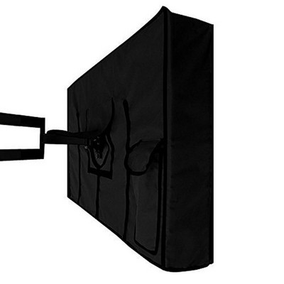 Водоустойчив комплект капаци за телевизор на открито Капак Прахоустойчив Оксфорд Черен калъф за телевизор Телевизор 22" до 70" инча Универсален капак