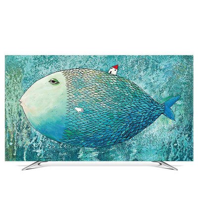 Naujas mados televizoriaus dangtelis Apsauginis dangtelis nuo dulkių LCD kompiuterio monitoriaus apsauga, skirta pakabinti ant sienos staliniam kompiuteriui išlenkto tipo ekranas, minkštas audinys