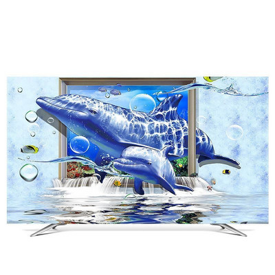 Naujas mados televizoriaus dangtelis Apsauginis dangtelis nuo dulkių LCD kompiuterio monitoriaus apsauga, skirta pakabinti ant sienos staliniam kompiuteriui išlenkto tipo ekranas, minkštas audinys