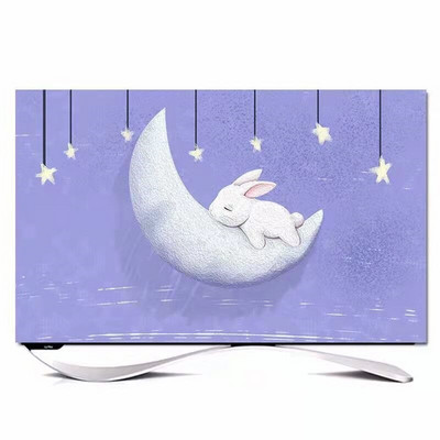 Naujas mados televizoriaus dangtelis Apsauginis dangtelis nuo dulkių LCD kompiuterio monitoriaus apsauga, skirta pakabinti ant sienos staliniam kompiuteriui išlenkto tipo ekranas, minkštas audinys