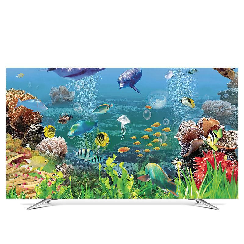 Naujas mados televizoriaus dangtelis Apsauginis dangtelis nuo dulkių LCD kompiuterio monitoriaus apsauga, skirta pakabinti ant sienos staliniam kompiuteriui išlenkto tipo ekranas, minkštas audinys