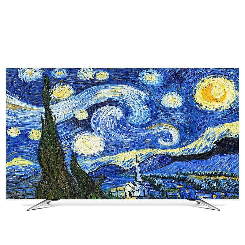 Naujas mados televizoriaus dangtelis Apsauginis dangtelis nuo dulkių LCD kompiuterio monitoriaus apsauga, skirta pakabinti ant sienos staliniam kompiuteriui išlenkto tipo ekranas, minkštas audinys